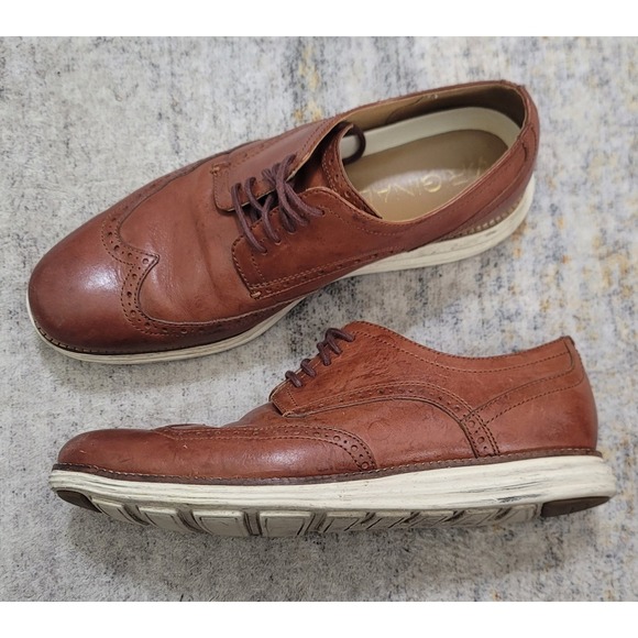 Cole Haan Men\'s Original Grand‎ Wingtip Oxford Shoes Brown Woodbury Size 9.5 M main image 8